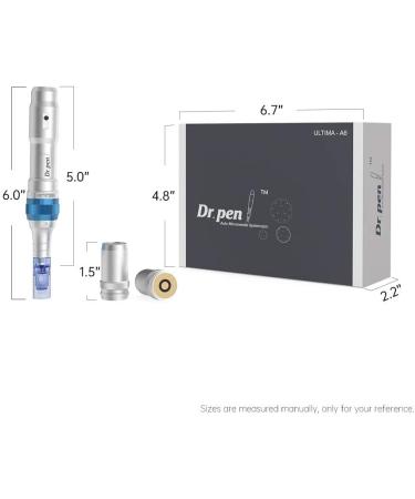 Dr.Pen A6 Microneedling Pen for Face and Body Mirco Needling Derma Pen for Scar Serum in 5 Speeds Depth Adjustable with 2 Backup Batteries and 10 Cartridges 36-Pin Wired & Wireless UK Plug - Buy Online on GoSupps.com