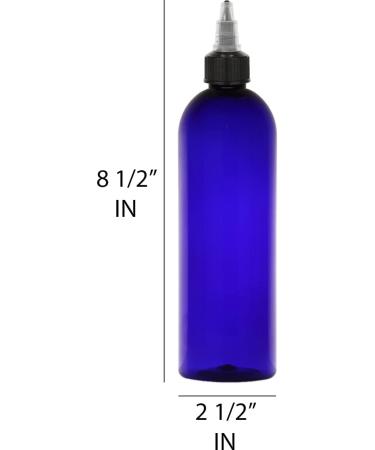 BRIGHTFROM 16 oz Twist Top Applicator Bottles 2 Pack - BPA-Free PET, Refillable, Multi Purpose Squeeze Empty Plastic Bottles with Black Nozzle (Blue) - Buy Online on GoSupps.com