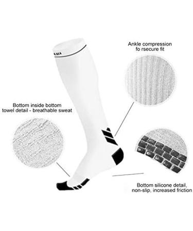 Zlyj Compression Stockings - 2 Pairs for Men & Women | Ideal Running & Sports Protective Socks for Fitness & Cycling - Buy Online on GoSupps.com