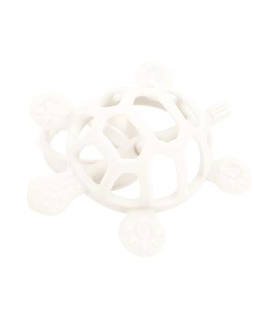 Children's toothed toys cartoon turtle silicone bite ring in food quality soft and burr -free tooth turtles toys (beige)