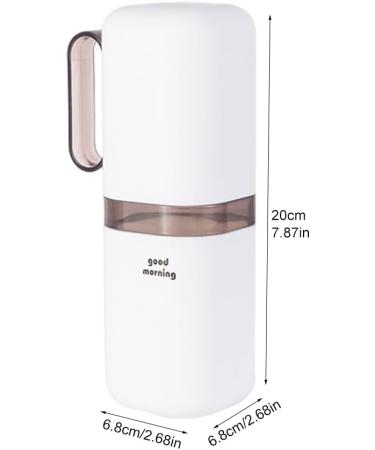 Univolunaris Travel Toothbrush Cup | Washable Camping & Hotel Toiletries with Handle (Gray) - Buy Online on GoSupps.com