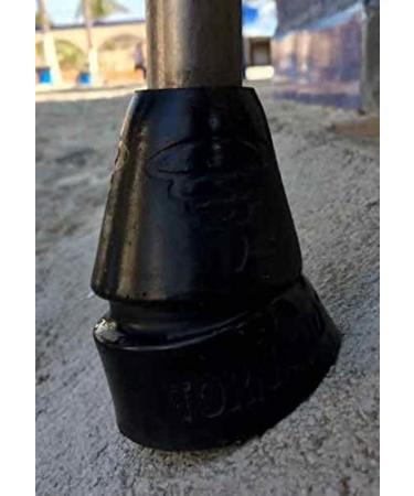 Thomas Fetterman Ultralight Tornado AIR Cane Crutch Tips - Peace Sign Imprint (1 Pair) - Fits 3/4-1 Diameters - Black - Buy Online on GoSupps.com