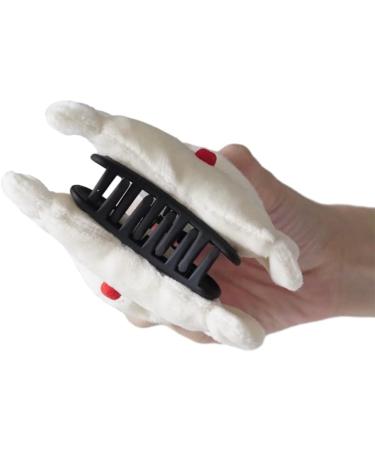 Limtula Adorkable Dumpling Furry Hair Claw Clips White Hair Jaw Clip Furry Hair Catch Barrettes Ponytail Holder Hair Props - Buy Online on GoSupps.com