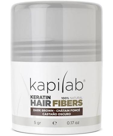 Kapilab Streuhaar Haarfasern Dunkel Braun Haarpuder zur Haarverdichtung - Keratin Ansatzpuder f r D nner Werdendes Haar Frauen und M nner Haarausfall 100% Nat rlich 5 gramm