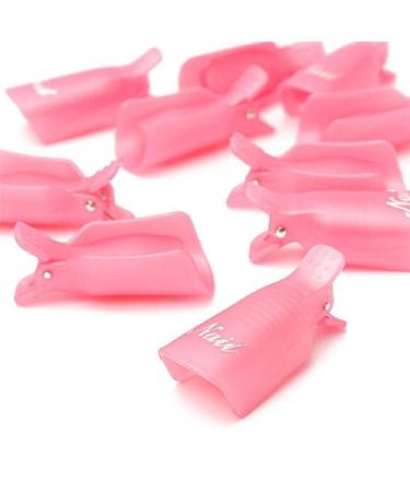 HiMo 10PC Pink Acrylic Nail Art Soak Off Cap Clip for UV Gel Polish Remover - Buy Online on GoSupps.com