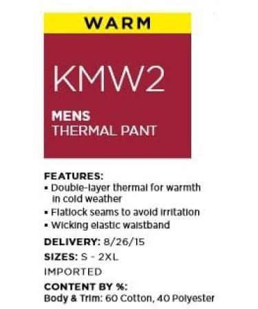 Duofold Men's Large Black Thermal Pant - Mid Weight Wicking Technology - Buy Online on GoSupps.com