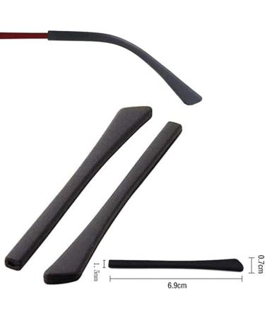 Viorno Glasses Legs & Accessories - 2 Pairs Soft Silicone Non-Slip Holders & Tips (Black) for Comfortable Eyewear - Buy Online on GoSupps.com