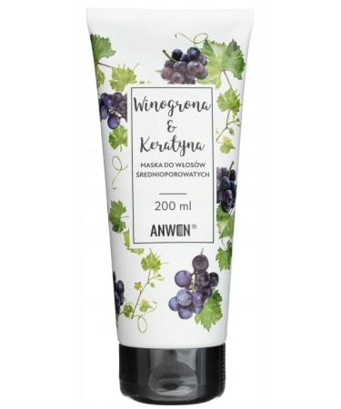 Anwen Anwen Grape and Keratin Mask for Medium Hair 200 ml Long Lasting