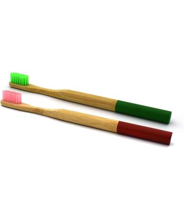 FRCOLOR 8 Pcs Bamboo Toothbrush Set - Soft Bristle Eco-Friendly Toothbrushes for Adults & Women - Buy Online on GoSupps.com