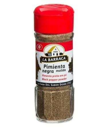 La Barraca Poivre Noir Moulu Pack de 3 Pots de 40g Poudre de Poivre Noir pour Cuisine Quotidienne