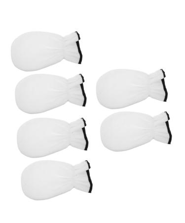 minkissy 3 Pairs Wax Essential Oil Gloves Thickened Gloves Heat Preservation Mitten Moisturizing Glove Bath Mitt Spa Gloves Hand Healing Gloves Polyester Miss White Warm Wax Make up