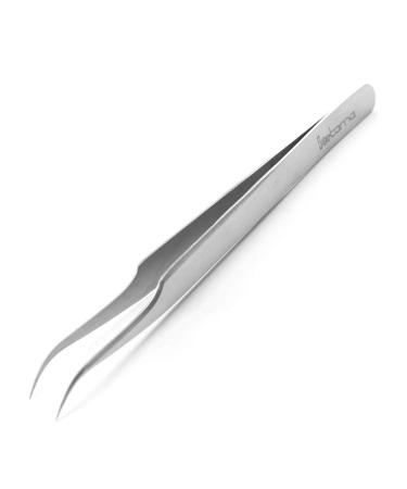 Ketama |Time silver splinter tweezers/for first aid and much more.- Rust -free stainless steel - thin curved tip |12 cm long |Figmette for removal of splinters & slates - sterilizable