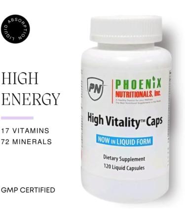 High Vitality Multivitamin and Mineral Full Spectrum Gel Easy Swallow Caps Absorption Potency Liquid Essential Nutrient Hair Skin Nails Adrenal Brain Support Blend 120.0 Count - Buy Online on GoSupps.com