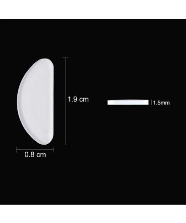 Jitnga 12 Pairs Glue D-Shaped Nose Pads - Non-Slip Soft Silicone Self-Adhesive for Glasses & Sunglasses - 19mm Transparent - Buy Online on GoSupps.com