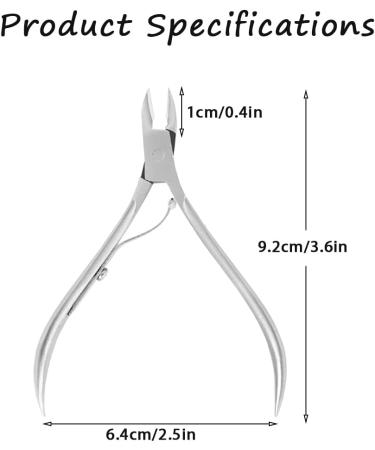3-Piece Stainless Steel Cuticle Trimmer Set for Fingernails, Toenails, and Dead Skin - Buy Online on GoSupps.com