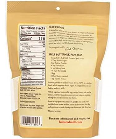 Bob's Red Mill Organic Spelt Flour 567g (Pack of 1) - Buy Online on GoSupps.com