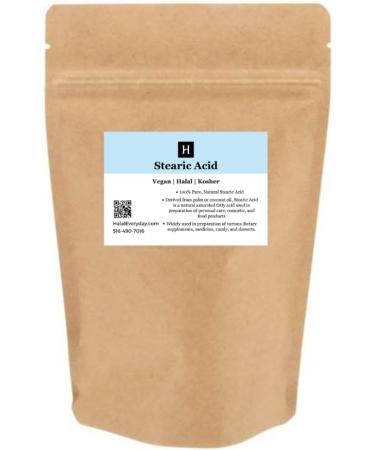 Stearic Acid 16 Oz - Triple-Pressed Food & Cosmetic Grade - Halal Certified - All Natural (1lb) - Buy Online on GoSupps.com