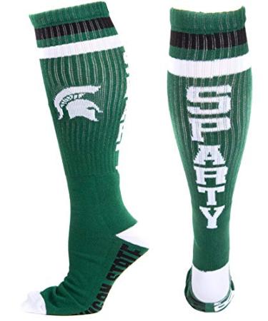 NCAA Michigan State Spartans Tube Socks, One Size, Green
