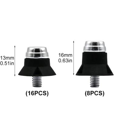 Approved 24 Soccer Shoe Screw Caps - Durable Plastic & Aluminum with Key | Replacement Soccer Caps (Black & Silver) - Buy Online on GoSupps.com