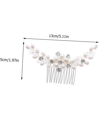 Ipetboom Rhinestone Bridal Comb Hair Comb Bridal Headpiece Crystal Headpiece Crystal Headdress Hair Pearls Bridal Pearl Headwear Honey Brows Hair Accessories Rhinestones Bride Abs - Buy Online on GoSupps.com