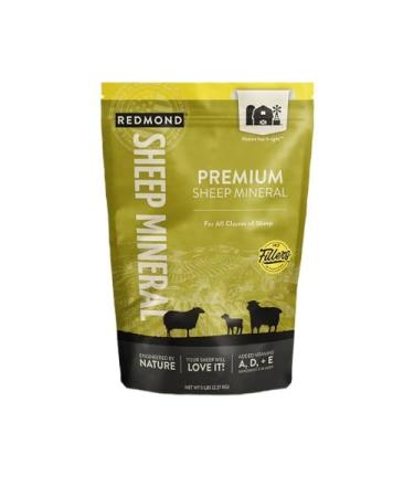 Redmond All Natural Sheep Mineral Supplement - Essential Trace Minerals for Overall Health and Growth Support - 5 lbs