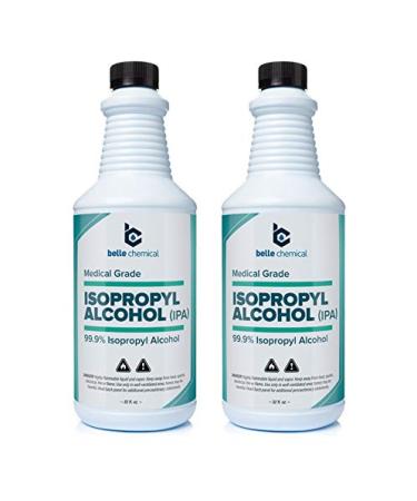 Medical Grade Isopropyl Alcohol 99.9% (32oz) Pack of 2 (2 Bottles (64oz))
