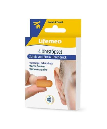 Lifemed earplugs orange 24 pieces - 6 x 4 pieces