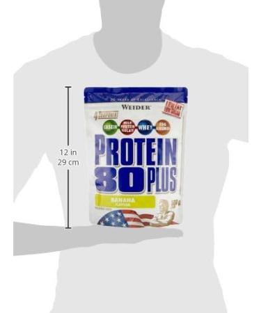 Weider Protein 80 Plus Double Pack (2 x 500g) Banana - High-Quality Protein Powder for Muscle Gain & Recovery - 1kg Total - International Shipping Available - Buy Online on GoSupps.com