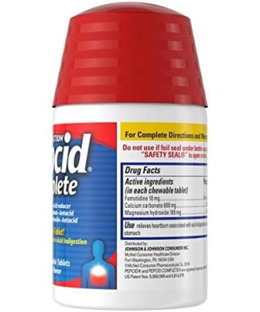 Pepcid Complete Berry Chewable Tablets 25 ea - Set of 2 | Acid Reducer + Antacid - Buy Online on GoSupps.com