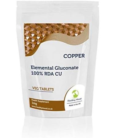 Copper 1mg 90 Tablets - Choose Your Packet Size - LetterBox Friendly UK Fast Delivery - Elemental Gluconate CU 100% RDA - Buy Online on GoSupps.com