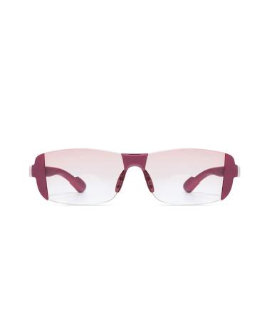 Flexible TR90 Rimless Blue Light Blocking Reading Glasses Multifocus Computer Readers Anti Eyestrain Eyeglasses(Couleur:Red Grandeur:2.5x)