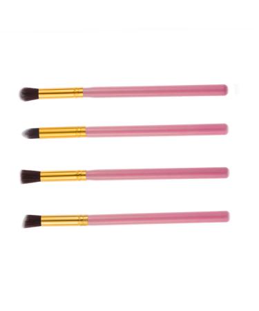 Healeved 4pcs Set Eye Make-up Brush Kit Blending Eyeshadow Brush Eyeshadow Stick Eyeliner Brushes Pink