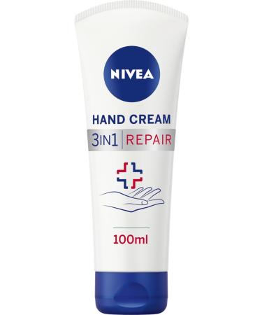Beiersdorf AG NIVEA 3in1 Repair Hand Cream Dry Hands Hand care Hand Cream 24 hour hydration Hydrates dry skin Body care 100ml
