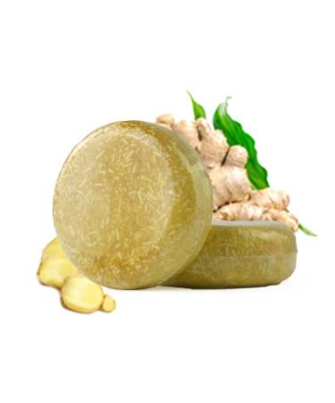 Natural Handmade Shampoo Bar - 100% Organic Ginger Hair Wash for Soft Glossy Hair | Eco-Friendly Set of 2 - Nourish Scalp & Moisturize - Buy Online on GoSupps.com
