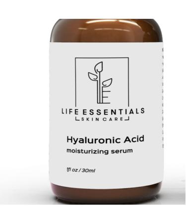 Life Essentials Skin Care Hyaluronic Acid Anti-Aging Moisturizing Serum with Vitamin C Vitamin E and Green Tea 1 fl. oz. / 30ml