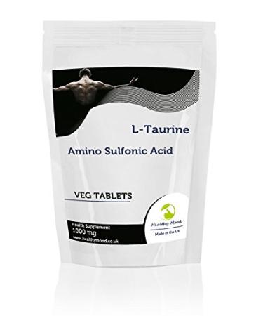 L-Taurine 1000mg 60 Veg Tablets Pills Health Food Supplements Nutrition Amino Sulfonic Ketoisocaproic Acid HEALTHY MOOD