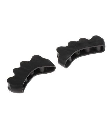Silicone Toe Separators for Nail Art | Pedicure Relaxing Toes - 1 Pair (Black) | International Shipping Available - Buy Online on GoSupps.com