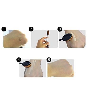 WOIWO Super Soft Oval Makeup Brush - Versatile Foundation Contour Blush Concealer & Eyeliner Tool for Flawless Makeup Application Worldwide - Buy Online on GoSupps.com