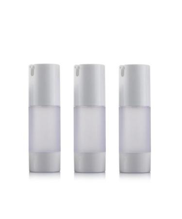 3PCS Airless Pump Bottle-Empty Refillable Frosted Airless Vacuum Pump Cream Lotion Bottle Toiletries Liquid Container Cosmetic Dispenser Travel Bottles Containers (30ml)