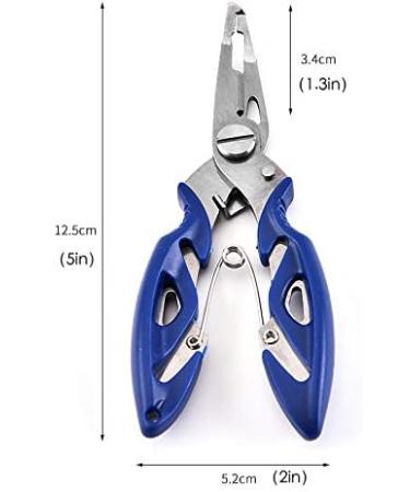 tzoxal Fishing Pliers Stainless Steel Fish Hook Remover, Saltwater  Resistant Fishing Braid Scissors Braided Line Cutter, Split Ring Opener  Fishing Tools 5in-3pcs