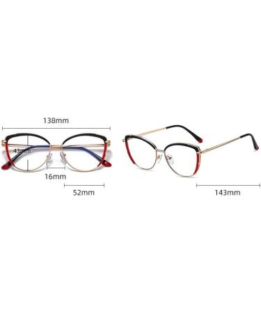Parwana Designer Cat-Eye Reading Glasses for Women - Oversized Anti-Blue Light Glare-Free +300 C3 - Buy Online on GoSupps.com