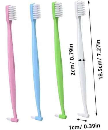 Beavorty Double-Sided Toothbrush Set | 4 Ergonomic Interspace Brushes for Wisdom Teeth & Gap Cleaning | Ideal for Travel & Handwashing - Buy Online on GoSupps.com