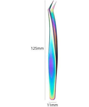 UUYYEO Eyelash Tweezers 4 Pack - Stainless Steel Curved Precision Tweezers for Eyelash Extensions - Ideal for Professional & DIY Use - Buy Online on GoSupps.com