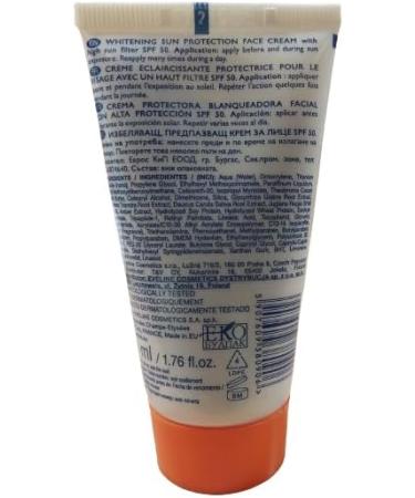 Eveline Cosmetics Sun High Protection Whitening SPF 50 Face Cream - 50ml - Buy Online on GoSupps.com