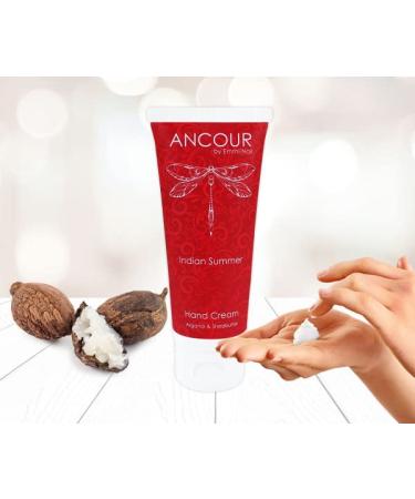 Ancour by Emmi Nail Hand Cream - Natural Wellness for Stressed Hands | Shea Butter Calendula Argan & Grape Seed Oil - Indian Summer - Buy Online on GoSupps.com