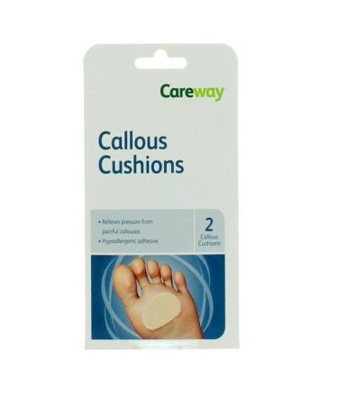 Careway Callous Cushions Hypoallergenic Relieves Pressure Soft Foam - 2 Cushions