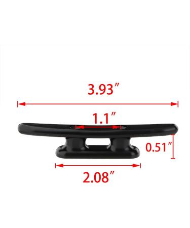 VTurboWay 4-Pack 4 Nylon Boat Cleat Dock | Stainless Steel Screws | Black - Buy Online on GoSupps.com