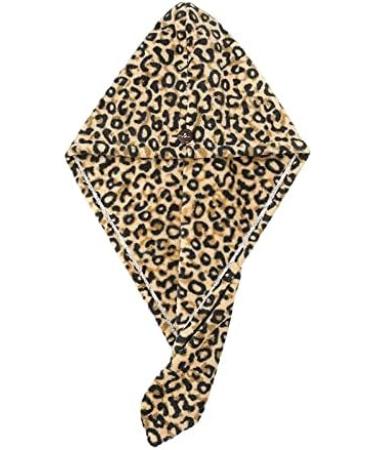 Udebe Microfiber Hair Towel for Women - Super Absorbent Shower Hood & Bath Cap Set (2 Pieces: Leopard + Leaves) - Fast International Shipping - Buy Online on GoSupps.com