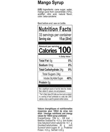 Routin 1883 Premium Mango Syrup (Plastic Bottle) 1L + Pump - Buy Online on GoSupps.com
