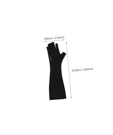 Healeved 3 Pairs Nail Gloves Fingerless Sun Gloves Sun Protection Gloves Fingerless Manicure Gloves Manicure Gloves Oveglove Fingerless Gloves Gauntlet Polyester Mj03 Gel -black - Buy Online on GoSupps.com
